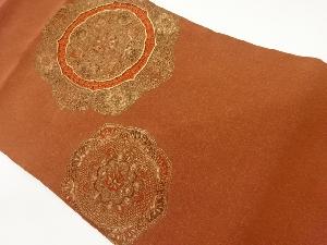 カットワーク汕頭相良刺繍金彩華紋模様名古屋帯